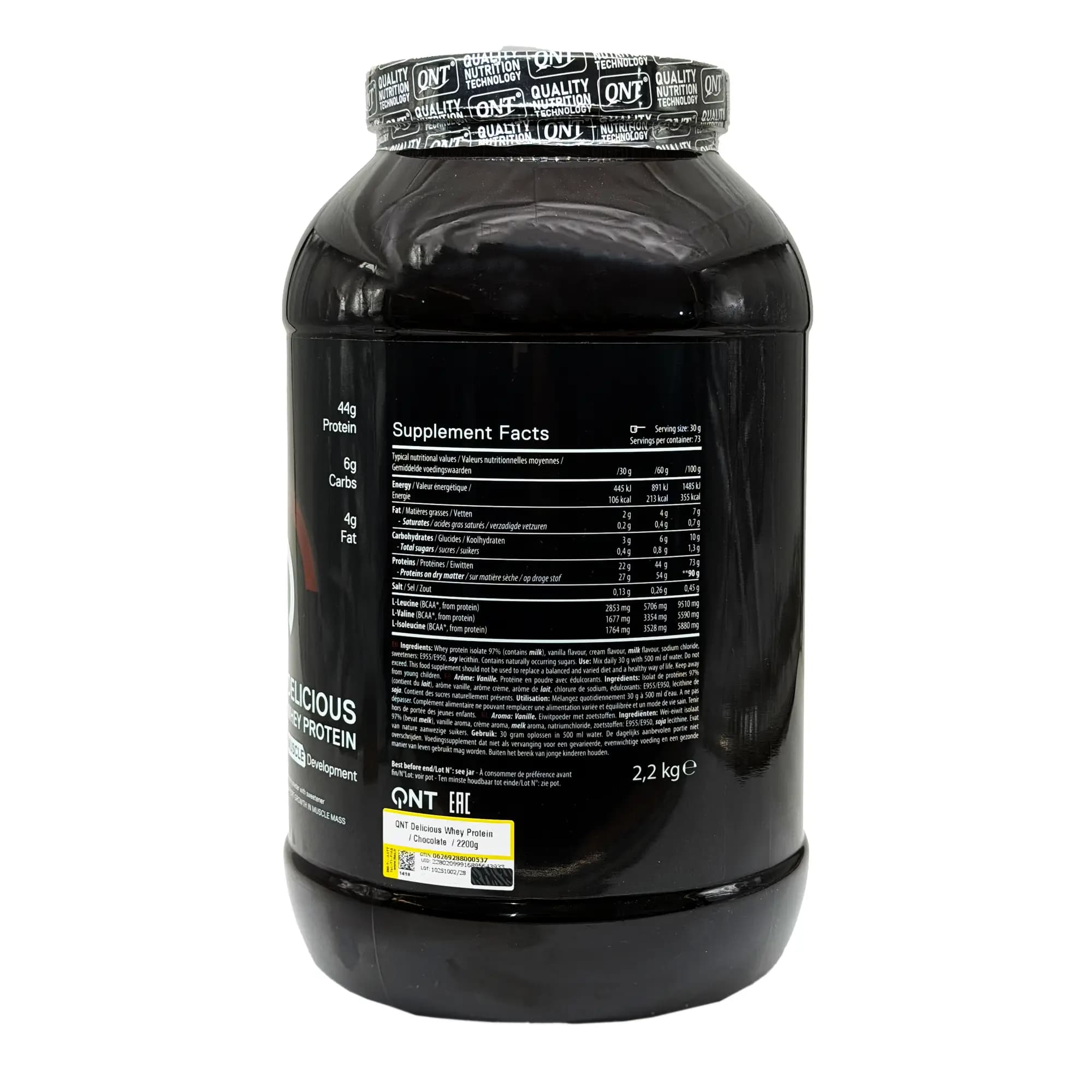 پودر پروتئین دلیشس وی کیو ان تی – 2200 گرم — تصویر ۲