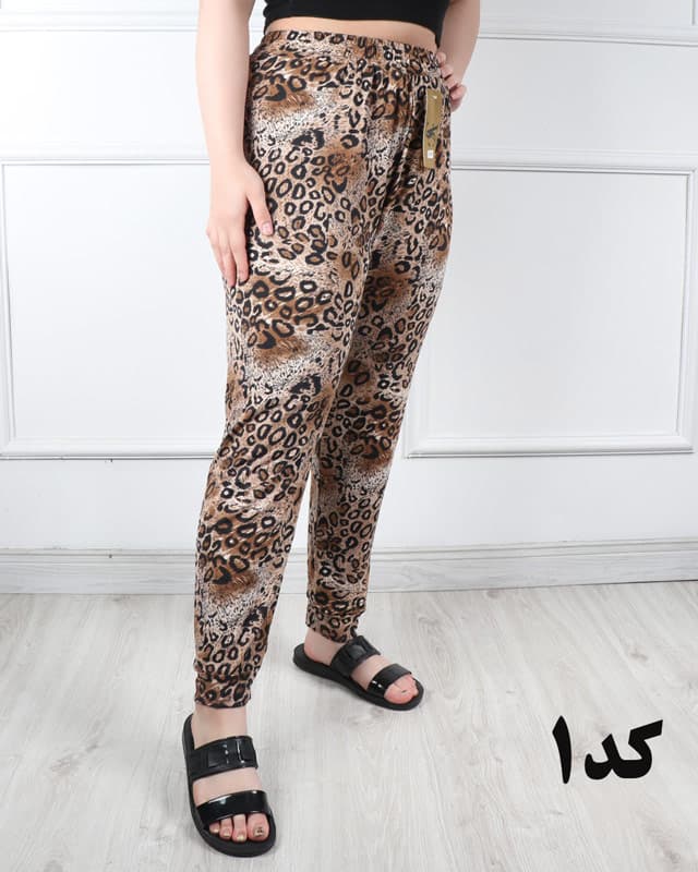 شلوار گیاهی طرح پلنگی 6912 — تصویر ۳
