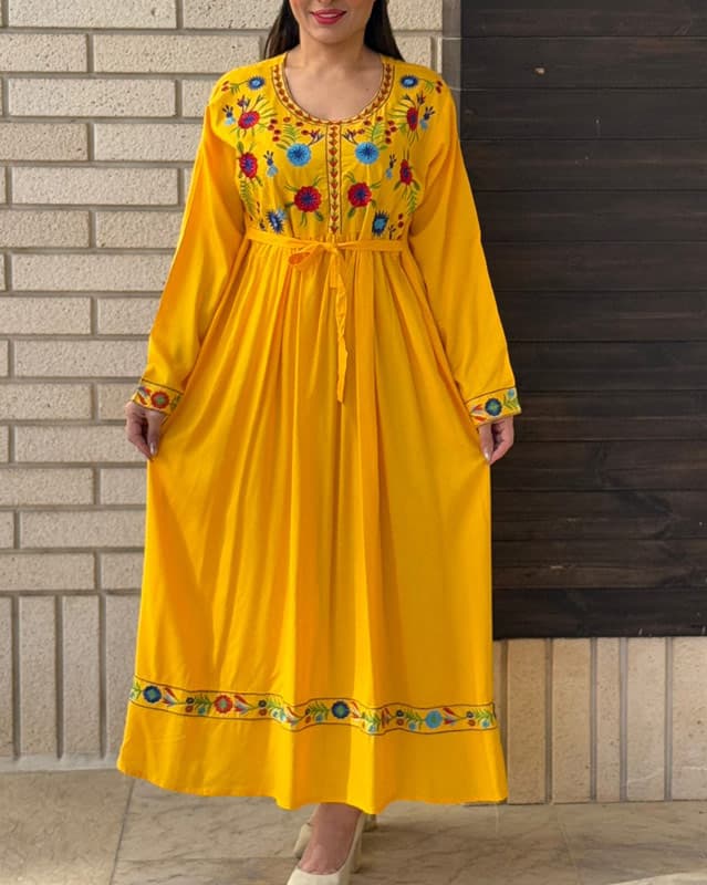 پیراهن ساحلی گلدوزی کاکتوس 6137 — تصویر ۴