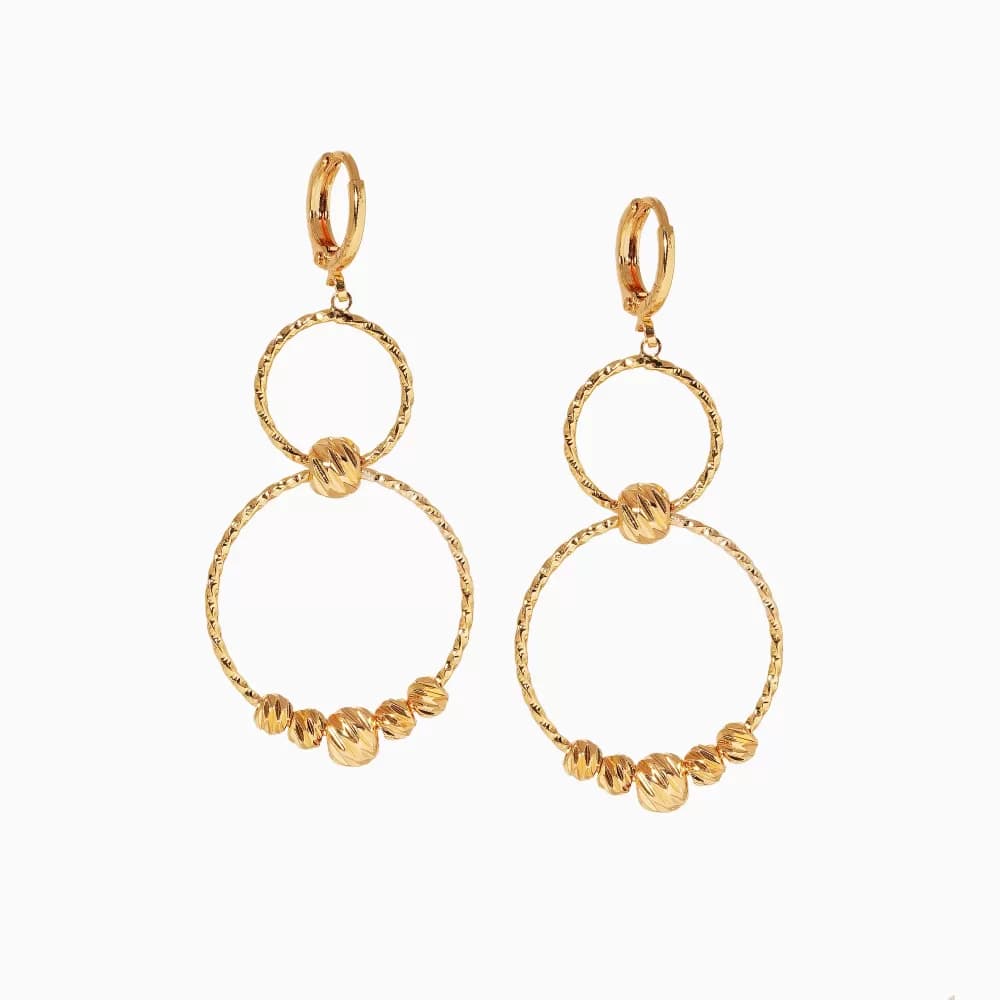 گوشواره آویز آلبرنادو مدل دو حلقه ای GV111