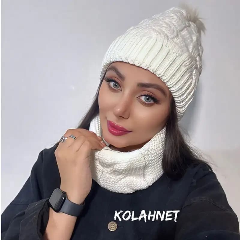 ست کلاه و گردنی بافت کد 5148 — تصویر ۶