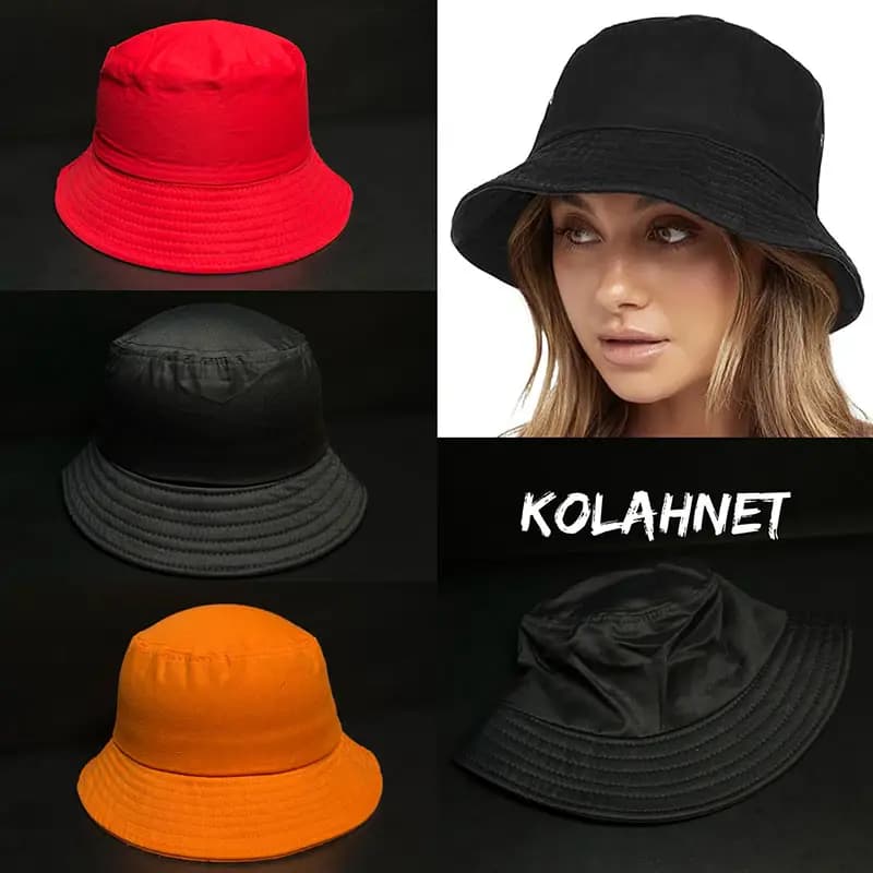 کلاه باکت ساده کتان کد 4888