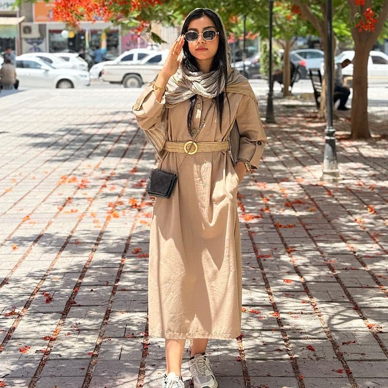 کفتان لینن کمربندی — تصویر ۵