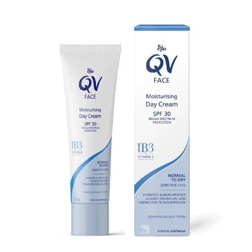 کرم آبرسان کیووی spf30 QV حجم 125 میل
