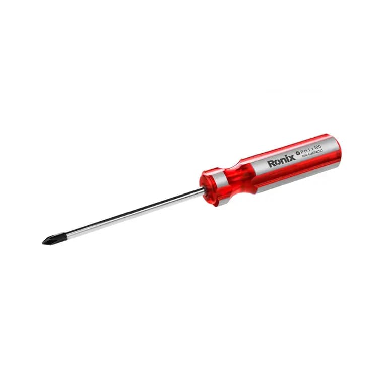 پیچ گوشتی چهارسو رونیکس 5×100 دسته کریستالی مدل RH-2850