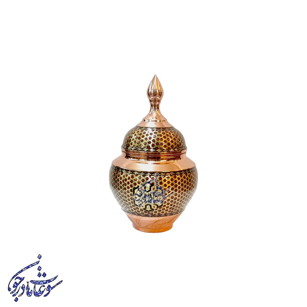 قندان مس و خاتم ترنج کوچک
