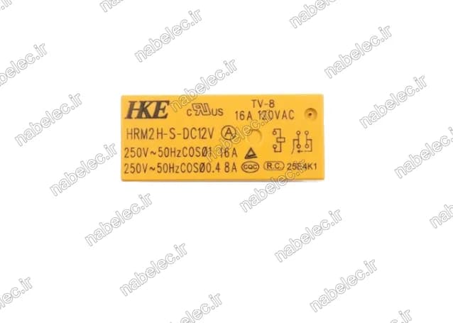 رله مخابراتی 12V دو کنتاکت مارک HKE کد HRM2H-S-DC12V A