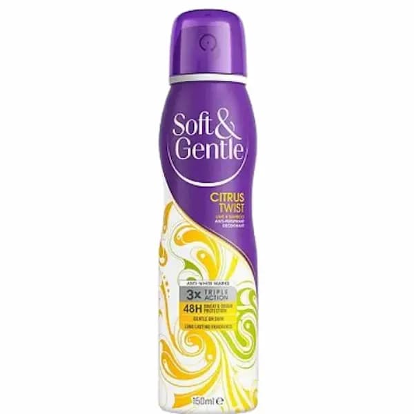 اسپری ضد تعریق سافت اند جنتل citrus twist رایحه مرکبات و خنک — تصویر ۲
