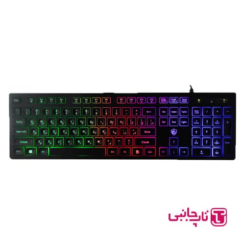 کیبورد گیمینگ بیاند مدل BGK-2010 سوئیچ ممبران، Full-Size، نورپردازی RGB