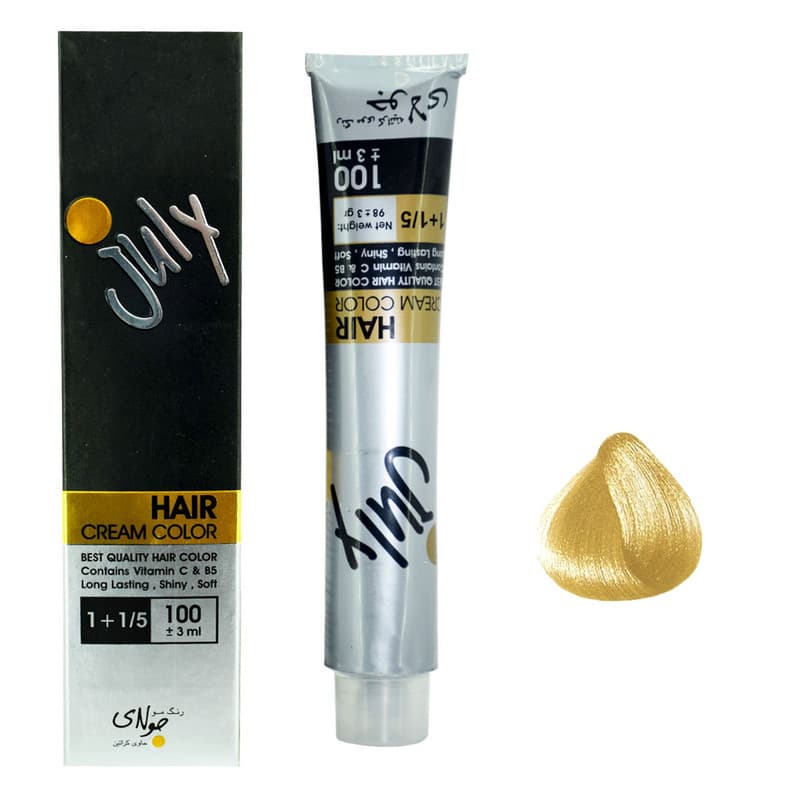 رنگ مو جولای بلوند زیتونی پلاتینه 10.3 حجم 100 میل Platinum Matt Blonde July