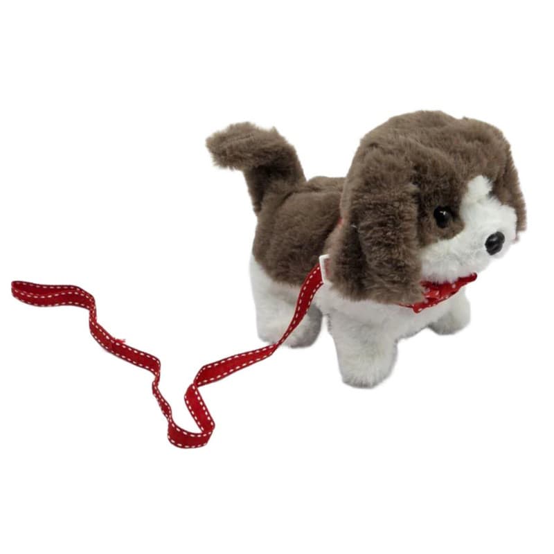 عروسک ناب سل مدل سگ پولیشی قلاده دار موزیکال جعبه دار ارتفاع 15 سانتی متر Polish collared dog NAAB001