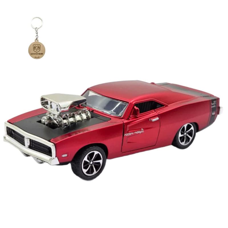 ماکت ماشین ناب سل مدل دوج چارجر فلزی موزیکال چراغدار DODGE CHARGER NAAB002 به همراه جاسوییچی