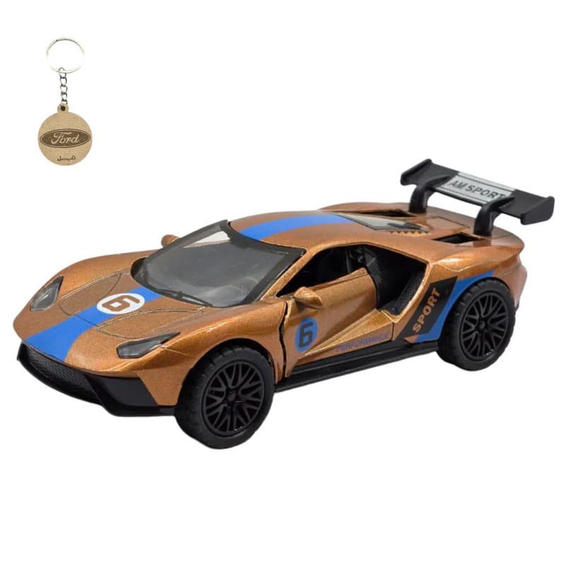 ماکت ماشین ناب سل مدل فورد جی تی رالی اسپرت فلزی موزیکال چراغدار FORD GT به همراه جاسوییچی — تصویر ۲