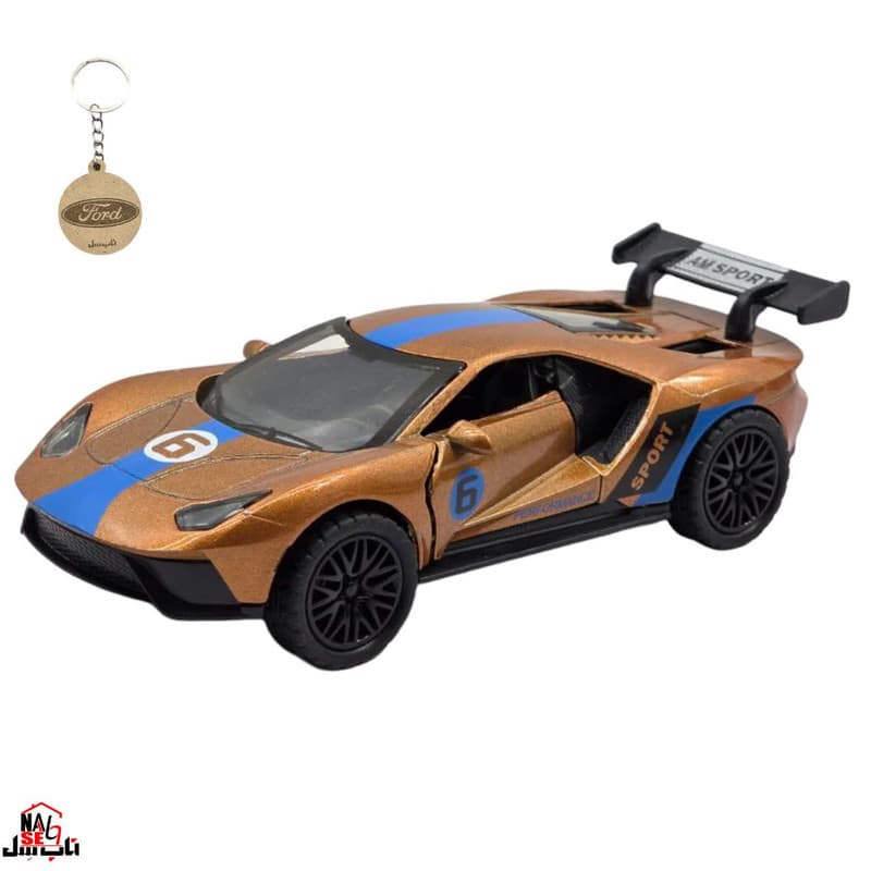 ماکت ماشین ناب سل مدل فورد جی تی رالی اسپرت فلزی موزیکال چراغدار FORD GT به همراه جاسوییچی — تصویر ۴