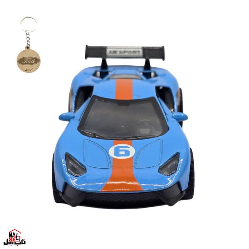 ماکت ماشین ناب سل مدل فورد جی تی رالی اسپرت فلزی موزیکال چراغدار FORD GT به همراه جاسوییچی — تصویر ۷