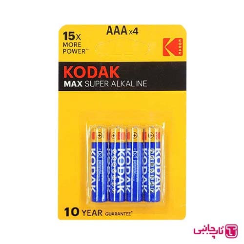 باتری نیم قلمی آلکالاین کداک مدل Kodak Max Super Alkaline (بسته 4 عددی)