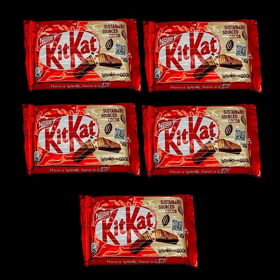 شکلات کیت کت چهار انگشتی 41 گرمی (kit kat) 5 عددی