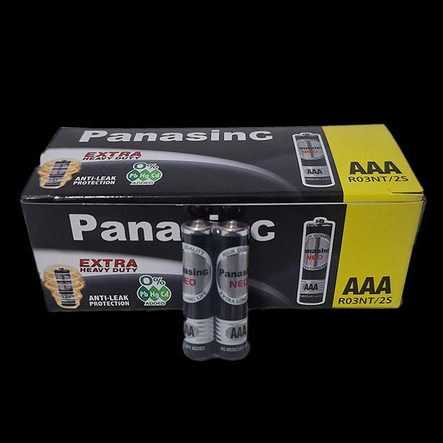 باتری نیم قلمی (AAA) برند Panasic (کپی از برند Panasonic) – 30 بسته 2 تایی (60 عدد)
