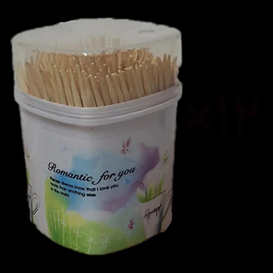 خلال دندان چوبی بسته‌بندی استوانه‌ای 12 بسته 100 عددی — تصویر ۳