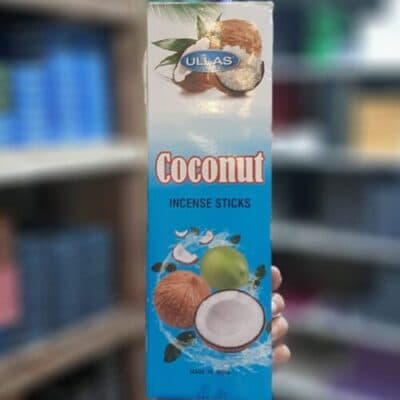 فروش عمده پک 12 بسته ای عود شاخه‌ای کوکونات (نارگیل ) coconut برند اولاس (ULLAS)