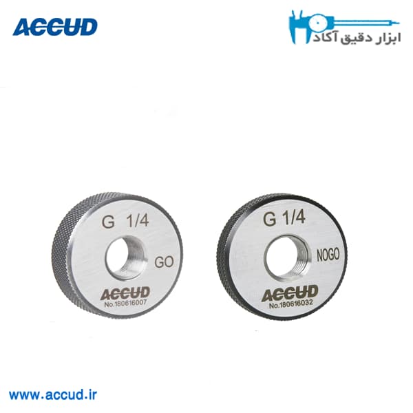 گیج برو نرو رینگی مخصوص لوله G سایز G1/8-28 (اکود با گارانتی شرکتی) Accud مدل 535و536-0125-01 (شامل یک جفت)