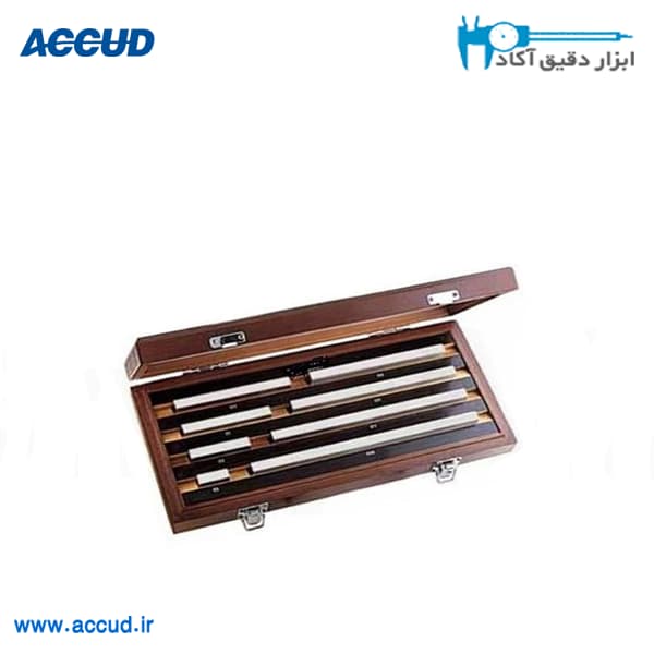 ست گیج بلاک استیل 8پارچه (100 الی500 mm) گرید2 Accud (اکود با گارانتی شرکتی) مدل 512-008-02
