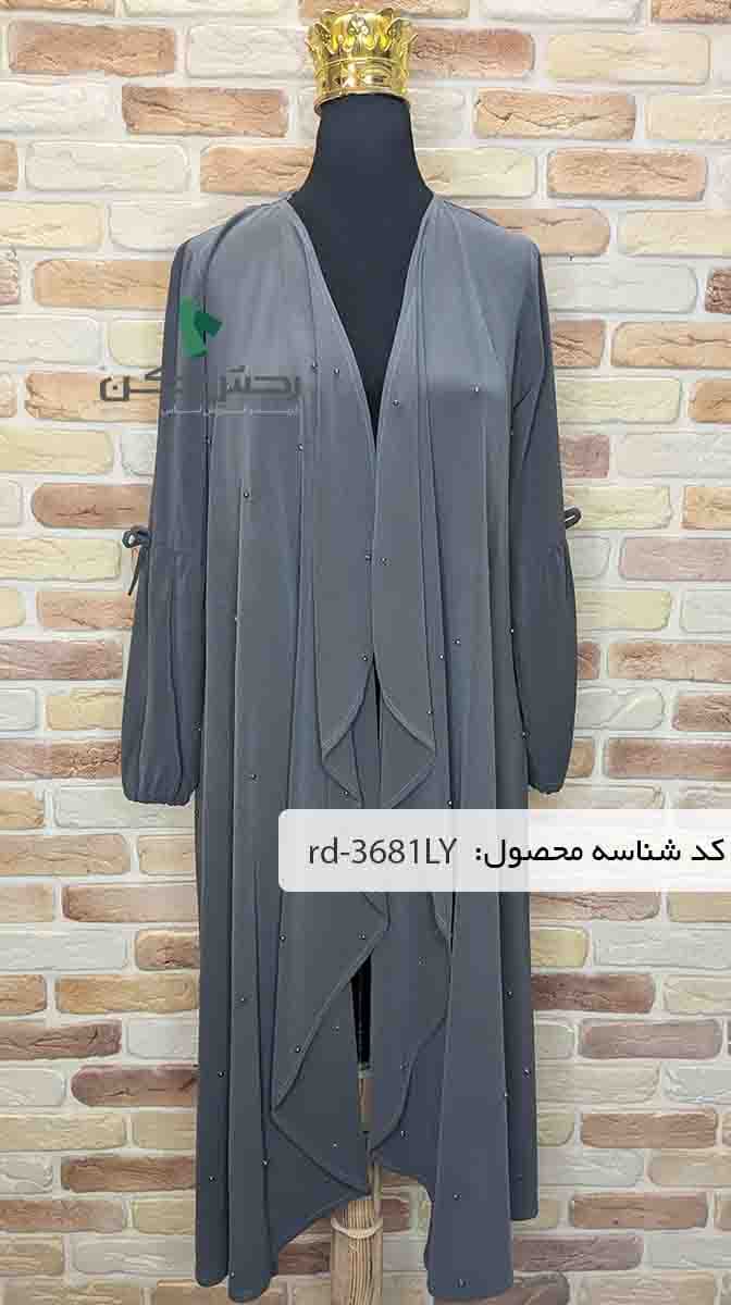مانتو خاکستری جلو باز زنانه دست دوم
