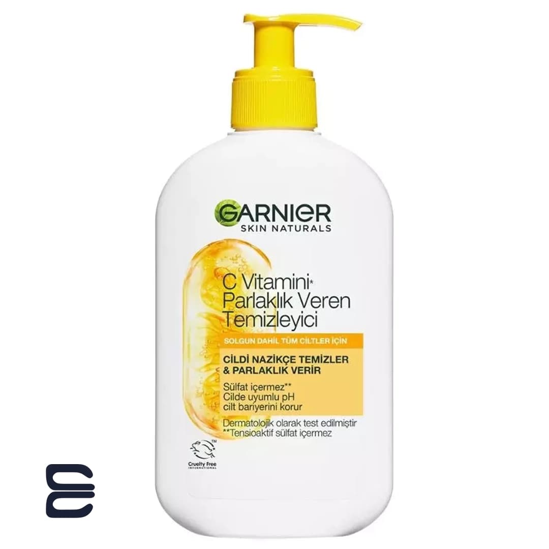 ژل شستشو صورت ویتامین سی روشن کننده گارنیر مناسب انواع پوست حجم ۲۵۰ میلی لیتر