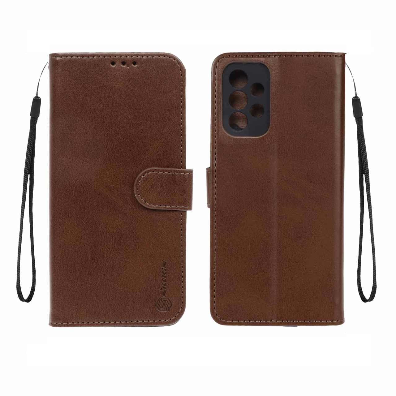 کیف چرمی کلاسوری جا کارتی موبایل مگنتی مدل سامسونگ Samsung A53 -کد3710