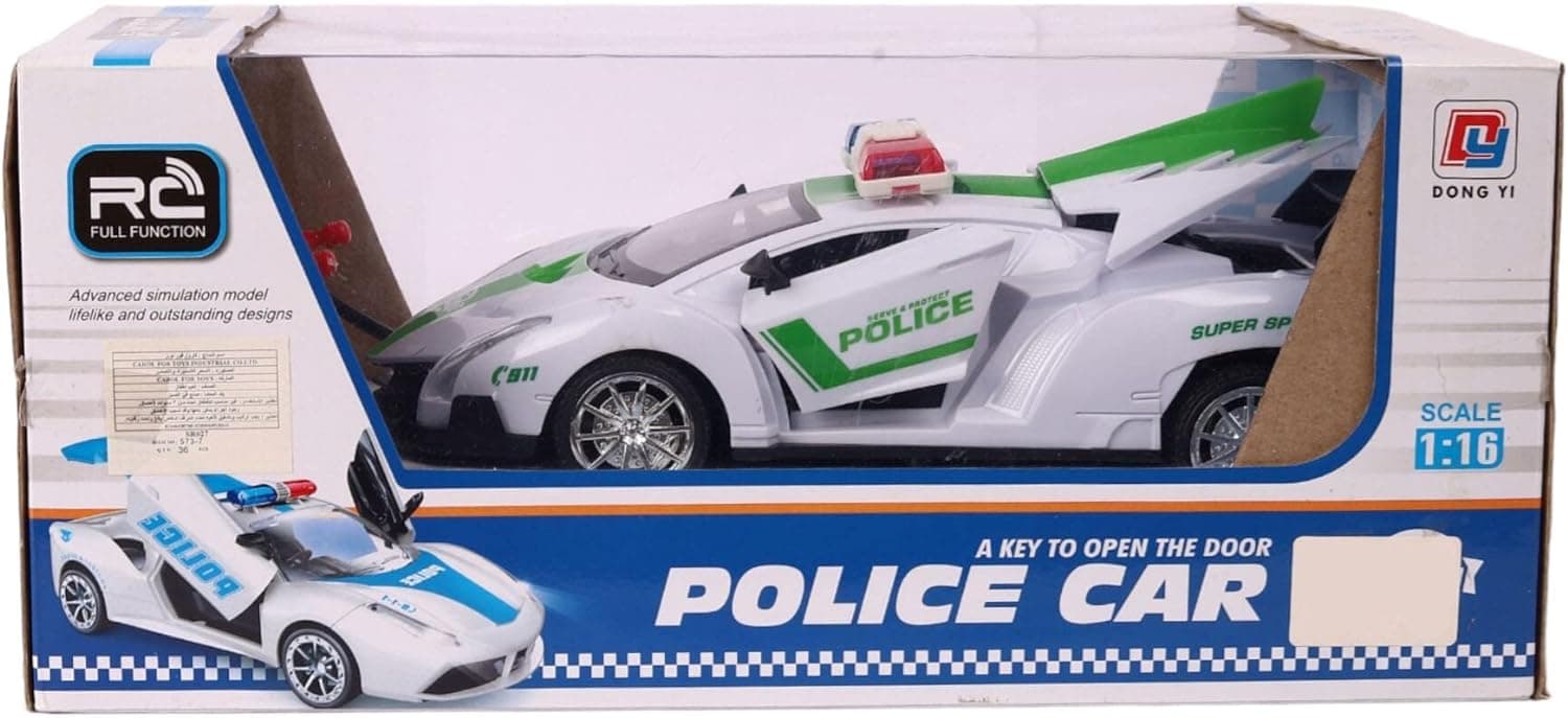اسباب بازی ماشین پليس لامبورگينی شارژی کنترلی در بازشوpolice Lamborghini