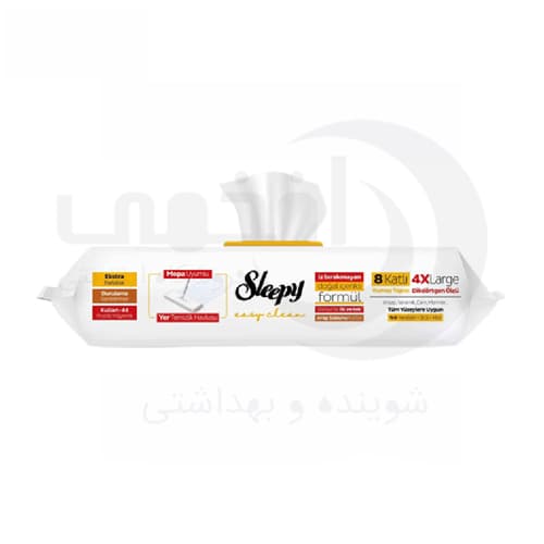 دستمال مرطوب طی اسلیپی Sleepy حاوی صابون عربی بسته 50 عددی