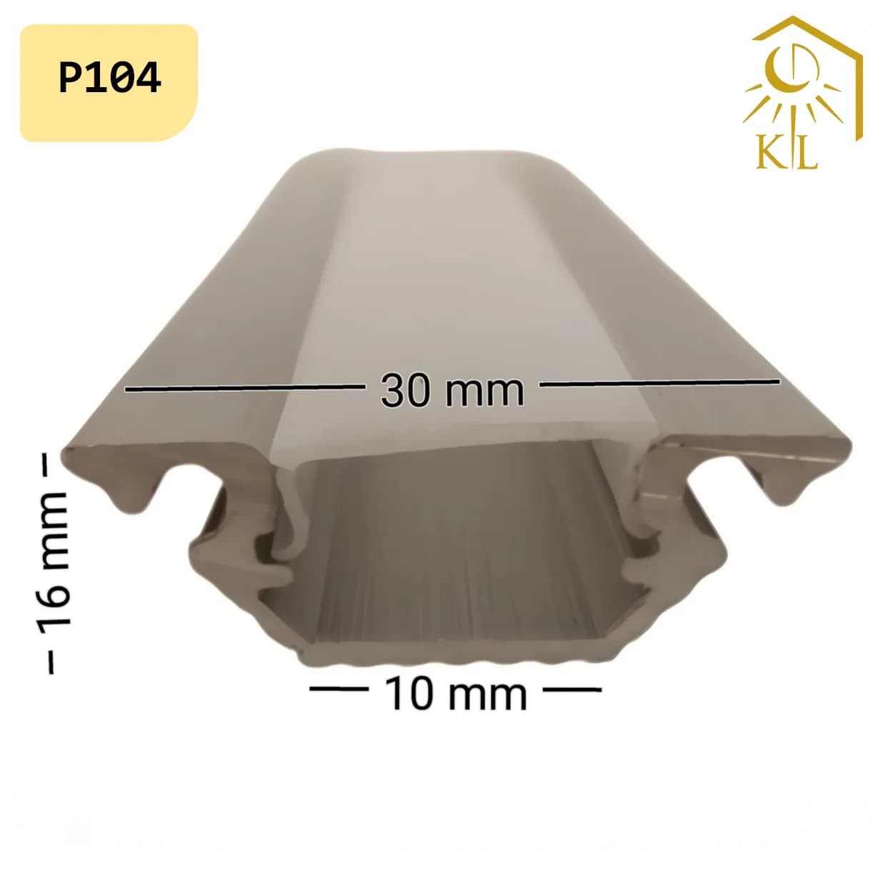 قاب چراغ لاینی کنجی کد P104 رویه ۳ سانتی متری ارتفاع ۱۰ میلیمتری
