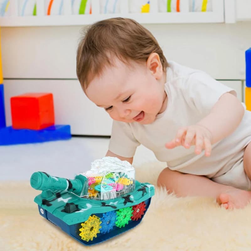 اسباب بازی تانک چرخ دنده ای موزیکال چراغدار — تصویر ۴