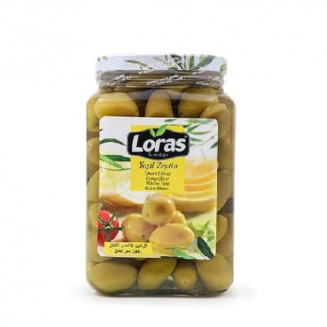 زیتون سبز دانه درشت 1500 گرم لوراس Loras