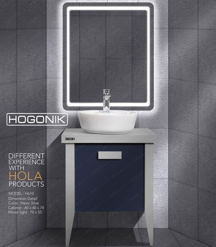 روشویی کابینتی هُلا H610 – سرمه ای طوسی