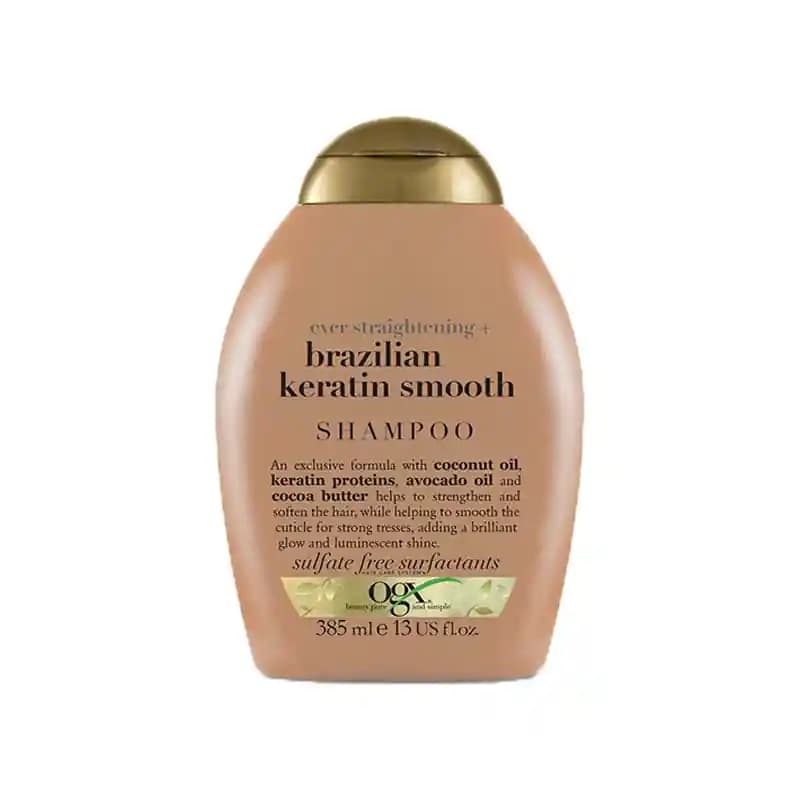 شامپو او جی ایکس مدل BRAZILIAN KERATIN SMOOTH حجم 385 میل — تصویر ۲