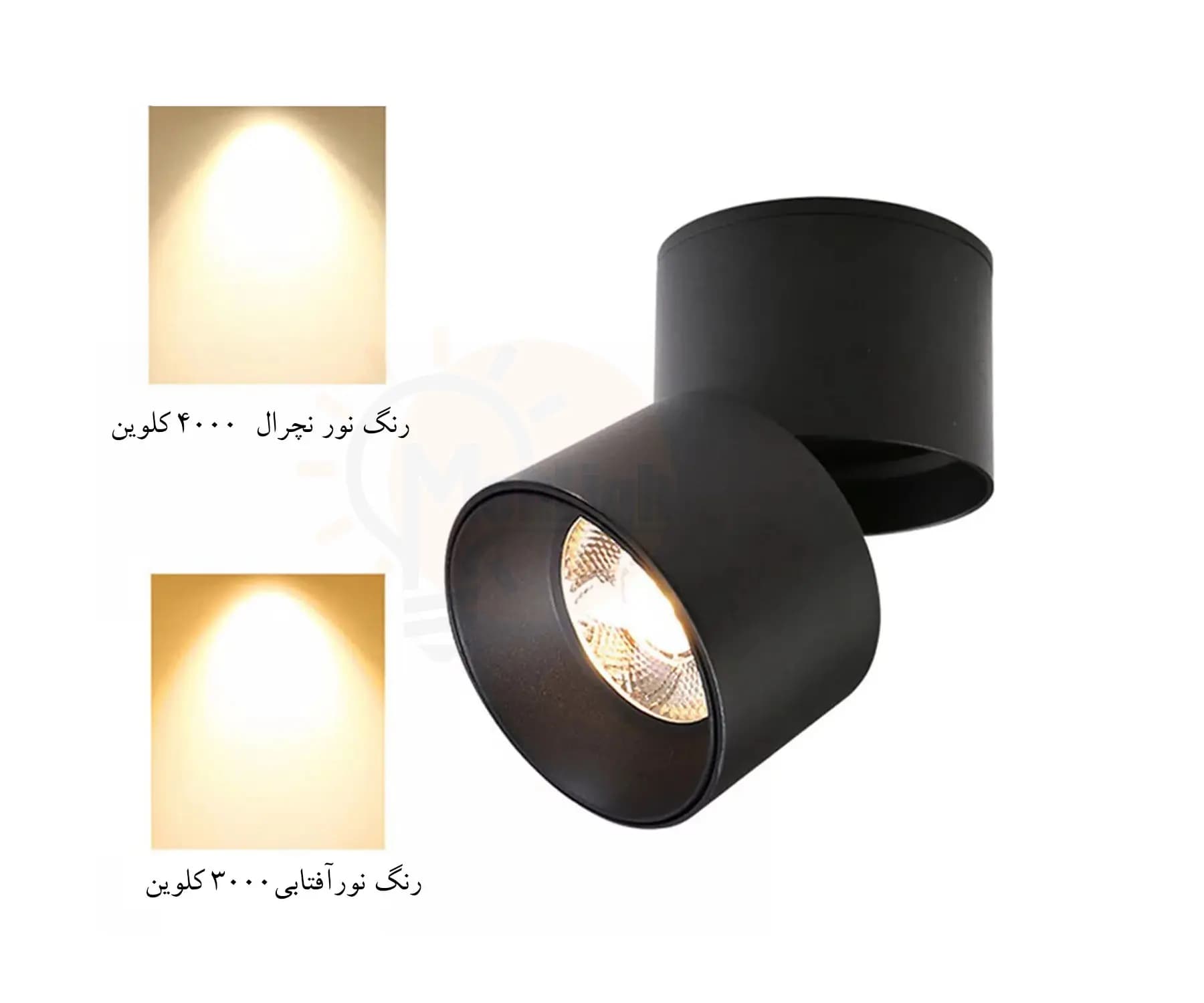 چراغ استوانه ای فکی 15 وات COB چرخشی — تصویر ۴