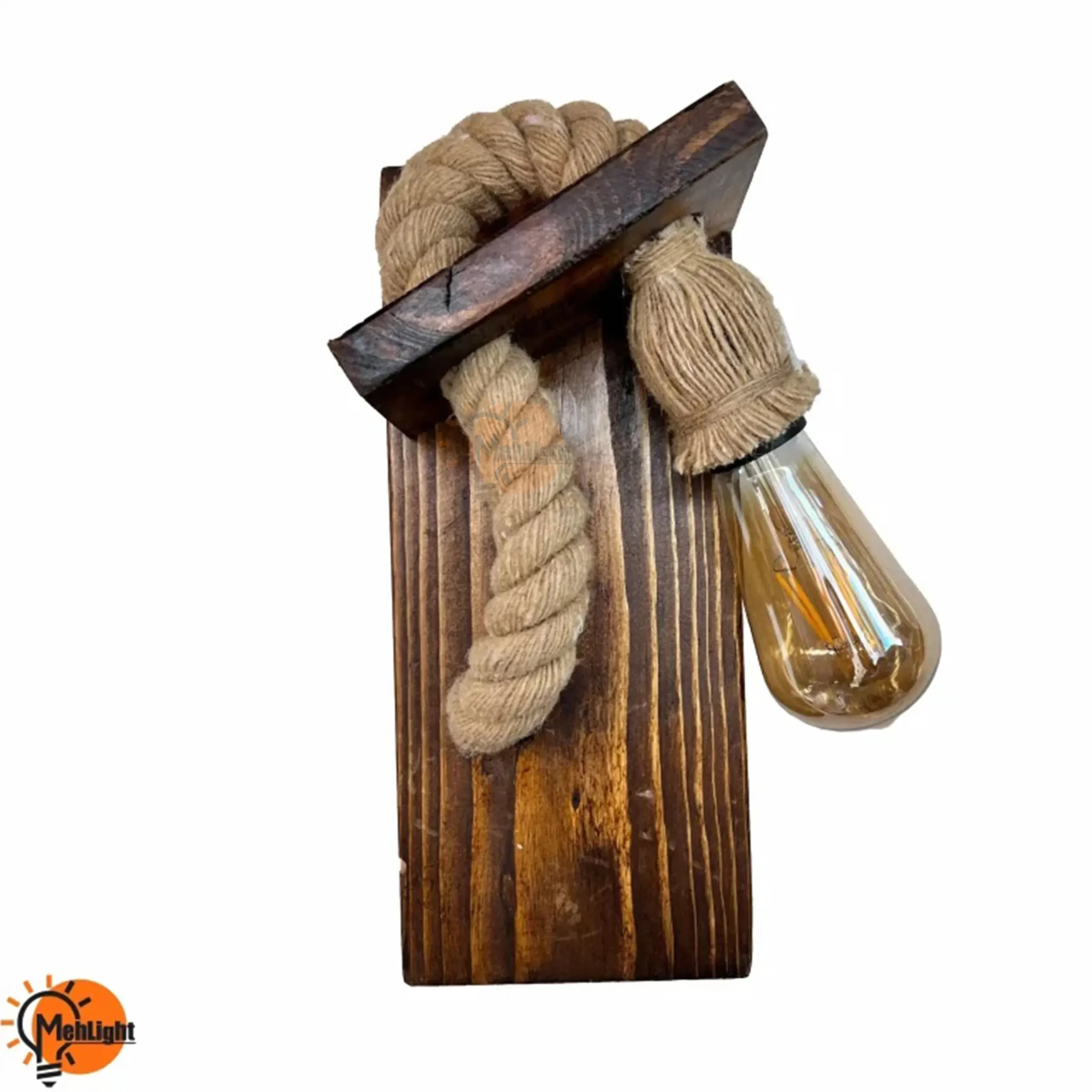 لوستر دیواری مدل چوبی کنفی کد 180