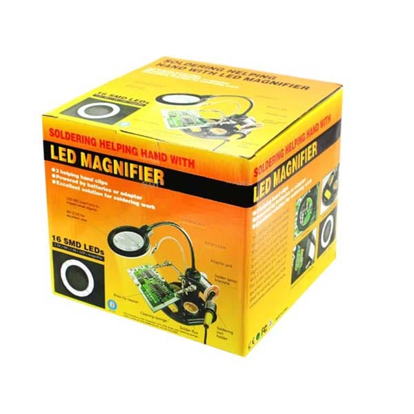 گیره مونتاژ ذره بین دار به همراه پایه هویه TE-802 — تصویر ۴