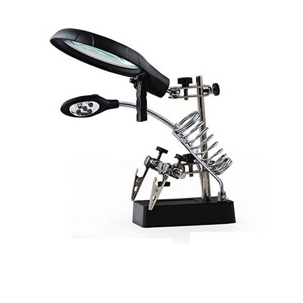 گیره مونتاژ ذره بین دار به همراه پایه هویه TE-800 — تصویر ۲