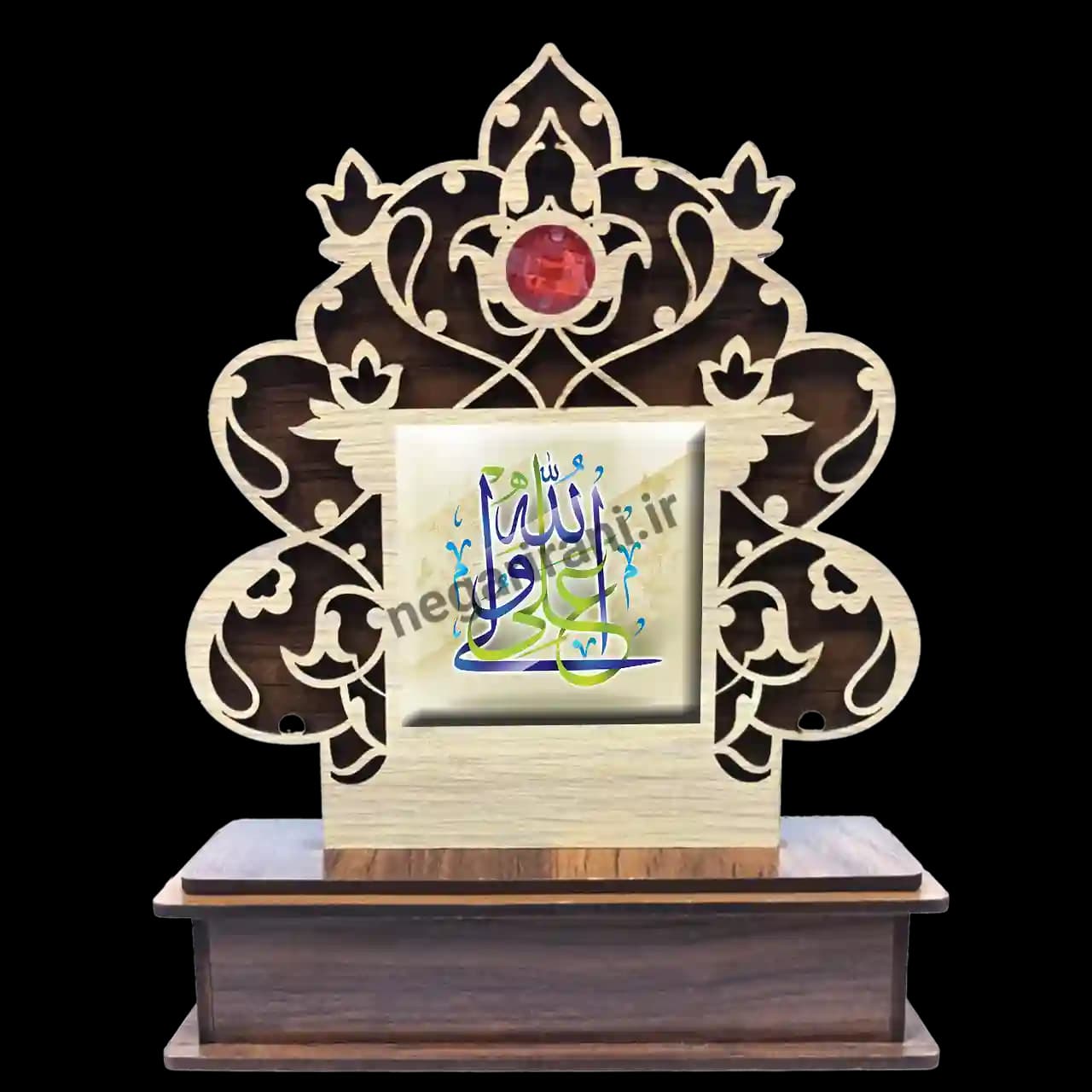 تندیس کاشی گلدار علی ولی الله مدل طرح 2D 23