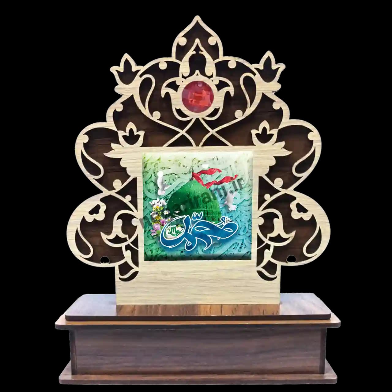 تندیس کاشی گلدار محمد (ص) 2B 32