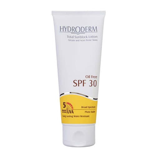 لوسیون ضد آفتاب فاقد چربی SPF30 هیدرودرم حجم 75 میل