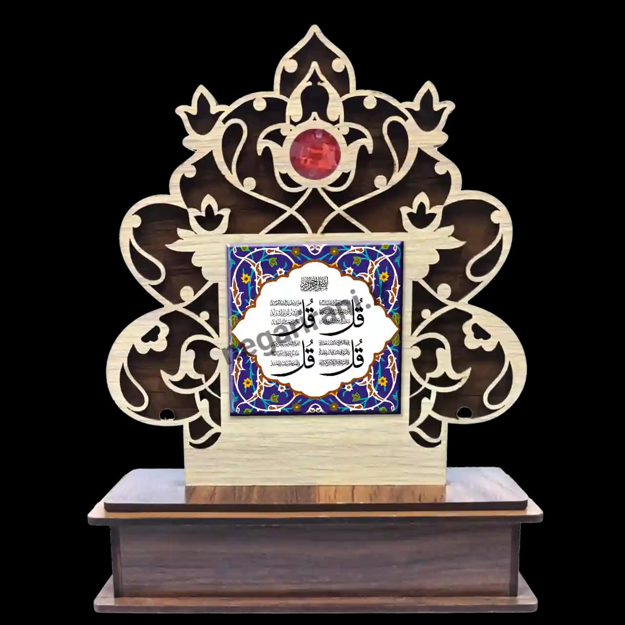 تندیس کاشی گلدار چهارقل مدل 2A 7