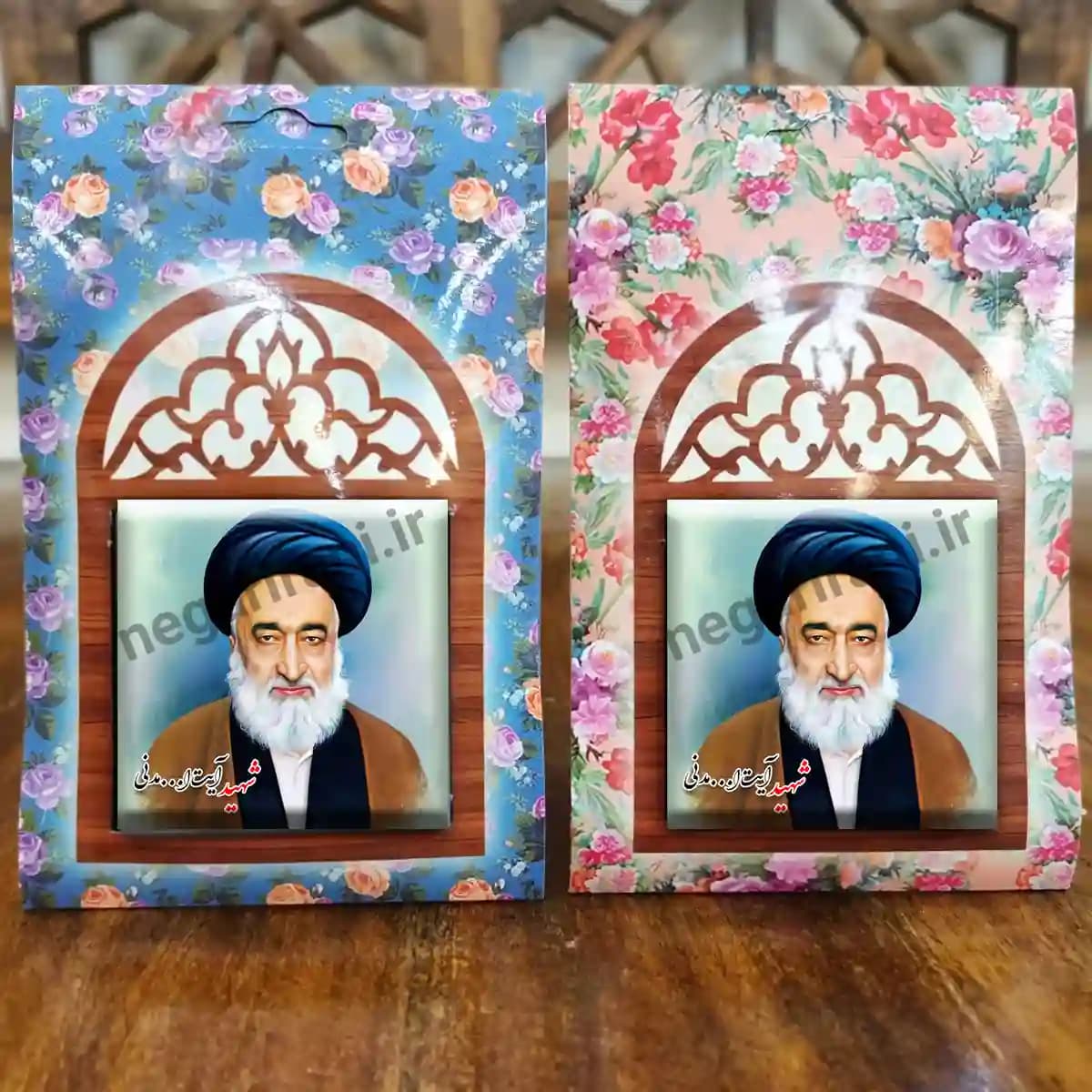 تندیس کاشی پنجره ای شهید آیت الله مدنی مدل 2Z78 — تصویر ۵