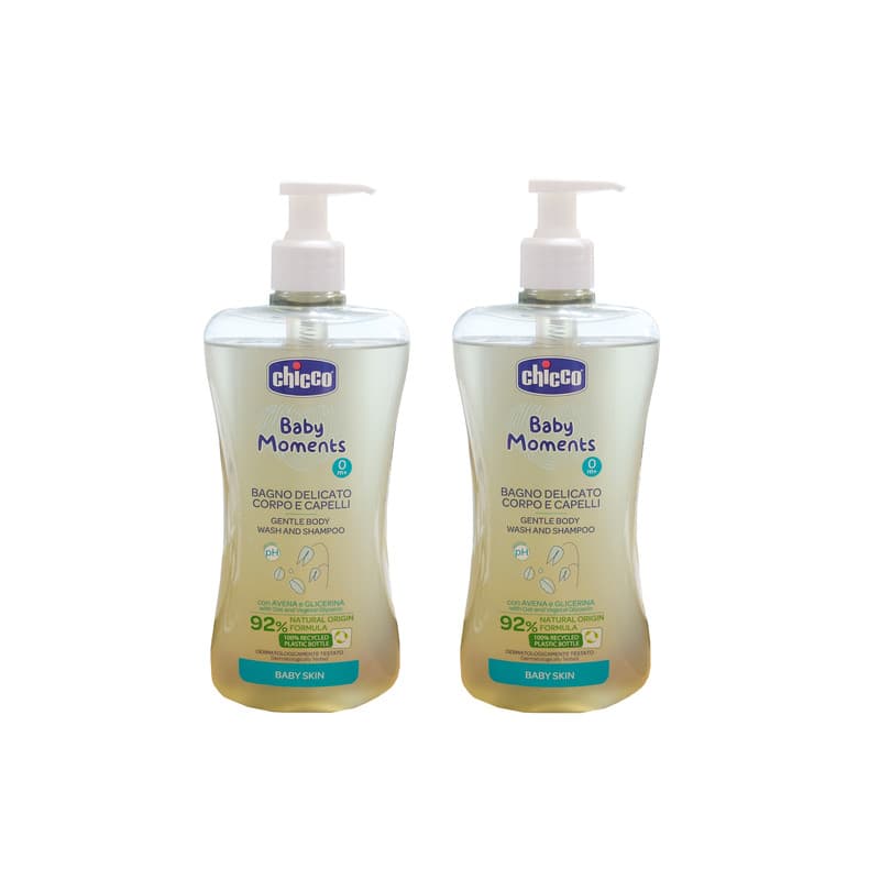 شامپو سر و بدن کودک چیکو مدل C10594 bagno حجم 500 میلی لیتر بسته 2 عددی