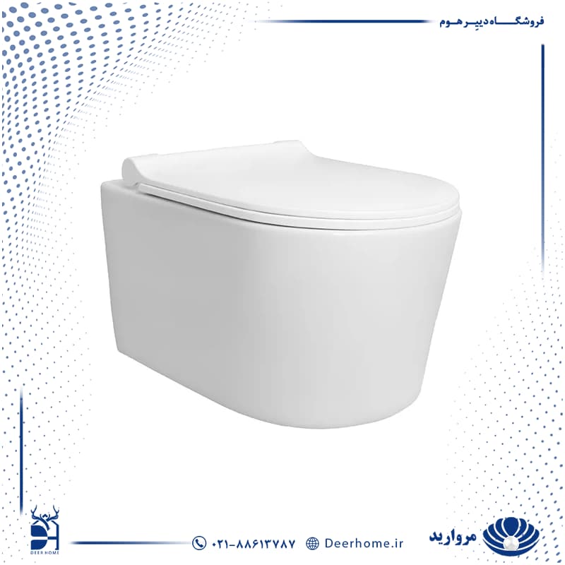 توالت وال هنگ مروارید مدل دسپینا 49 (درب UF)