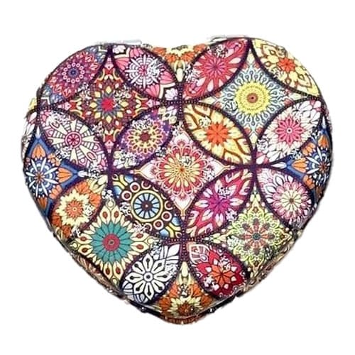 آینه جیبی قلبی طرح سنتی ( رنگبندی رندوم )