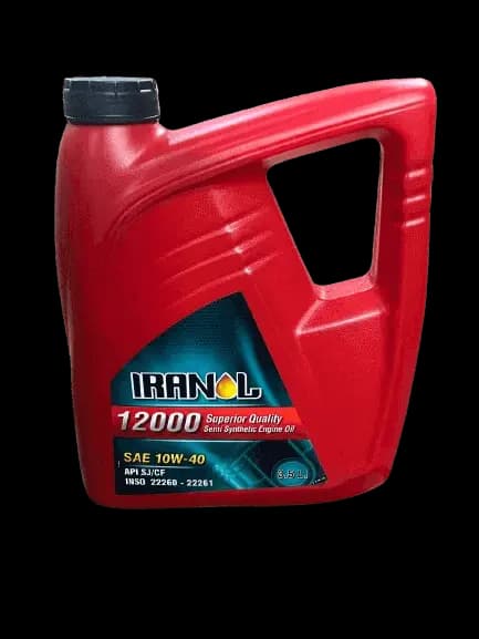 روغن موتور ایرانول 12000 10w40 SJ حجم 3.5 لیتر