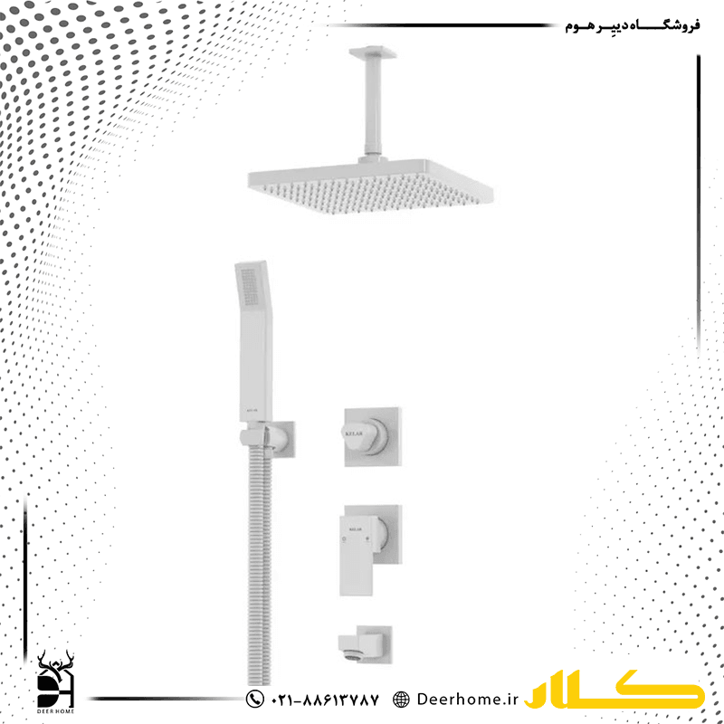 شیر حمام توکار کلار فلت لاکچری تیپ 3 — تصویر ۳